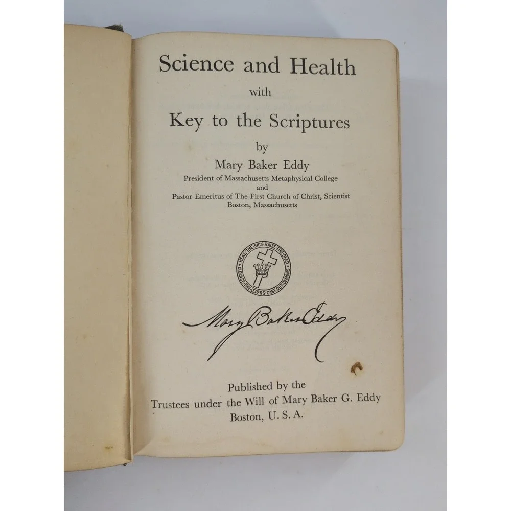 RARE SUNDAY SCHOOL ED🌿Science Health Key to the Scriptures Mary Baker Eddy 1934